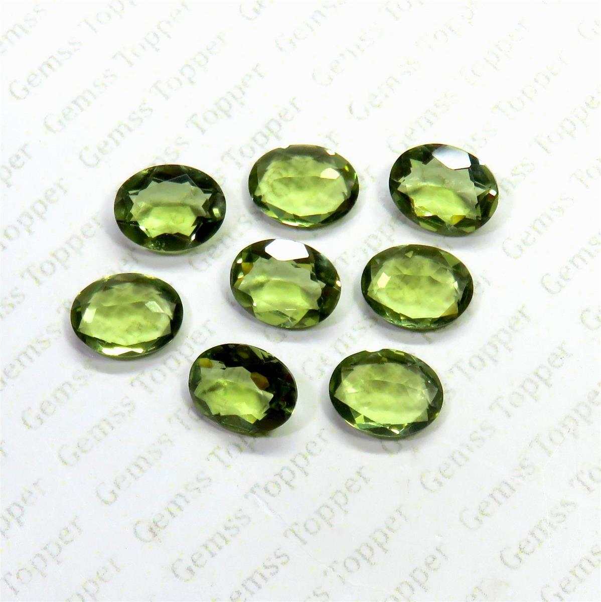 Moldavite 8x10 mm Oval Faceted